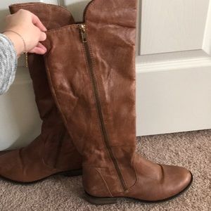 Steve Madden camel knee high boots